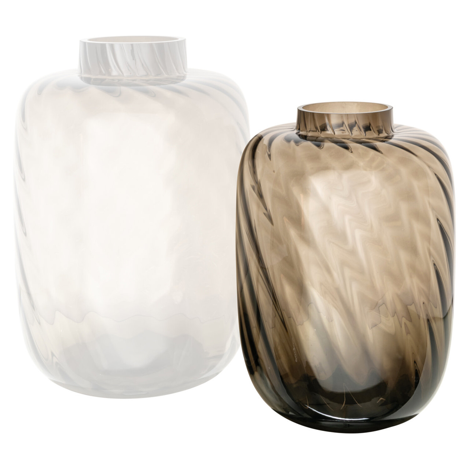 Richmond Interiors Vaas Elora brown bruin glas klein