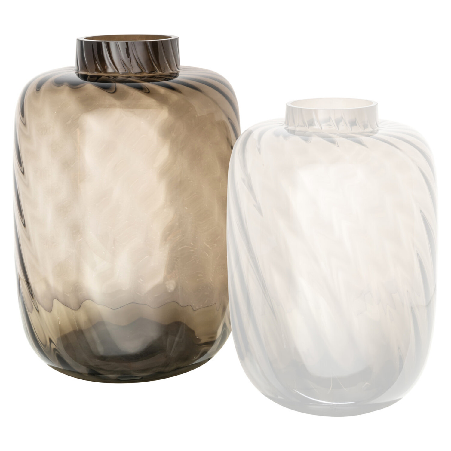 Richmond Interiors Vaas Elora brown bruin glas groot