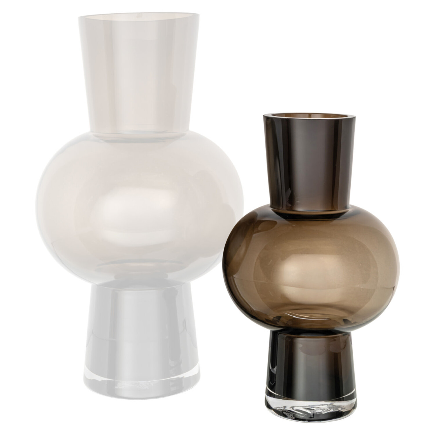 Richmond Interiors Vaas Liora brown bruin glas klein