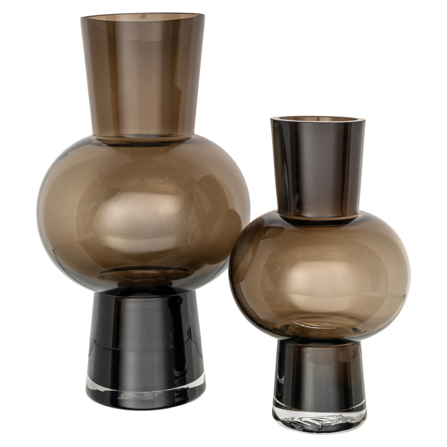 Richmond Interiors Vaas Liora brown bruin glas groot