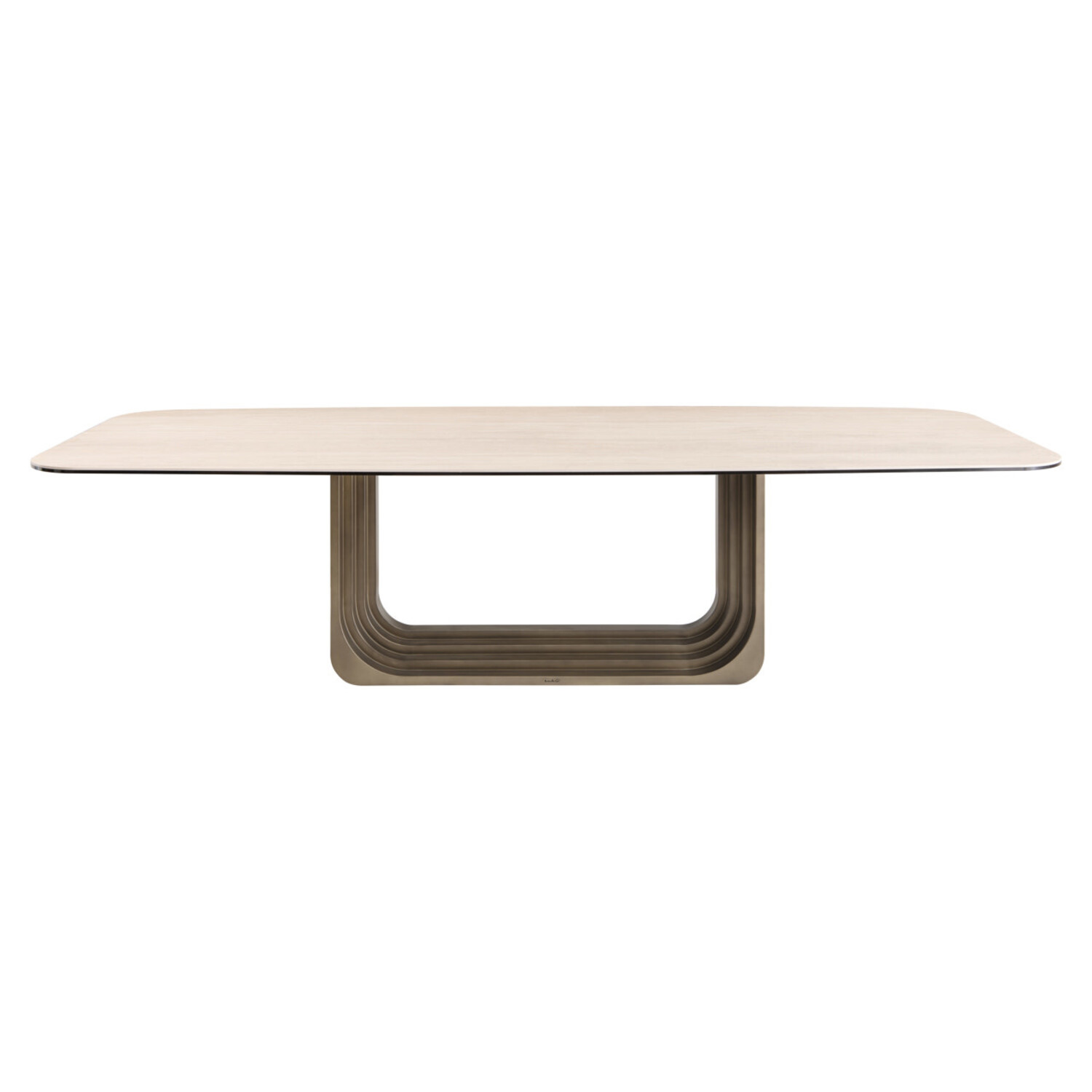 Richmond Interiors Eettafel Maxfield keramiek beige glas 300 cm