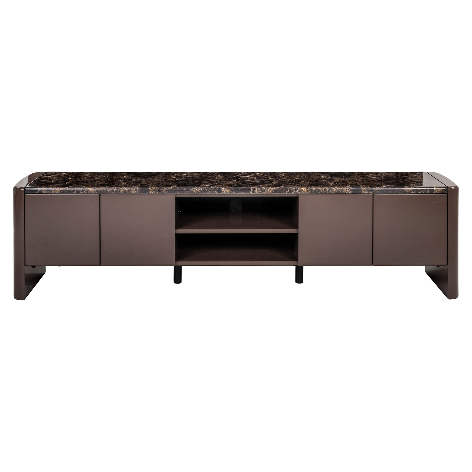 Richmond Interiors TV-meubel Almundi chocolat brown keramiek bruin