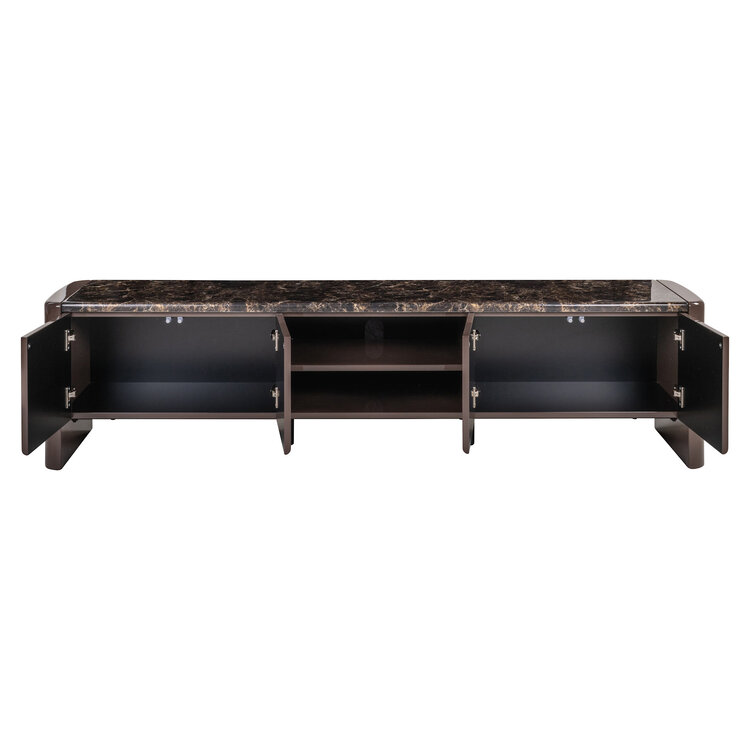 Richmond Interiors TV-meubel Almundi chocolat brown keramiek bruin