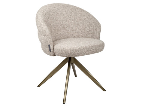 Richmond Interiors Eetkamerstoel Zendaya cayenne brown zand draaibaar