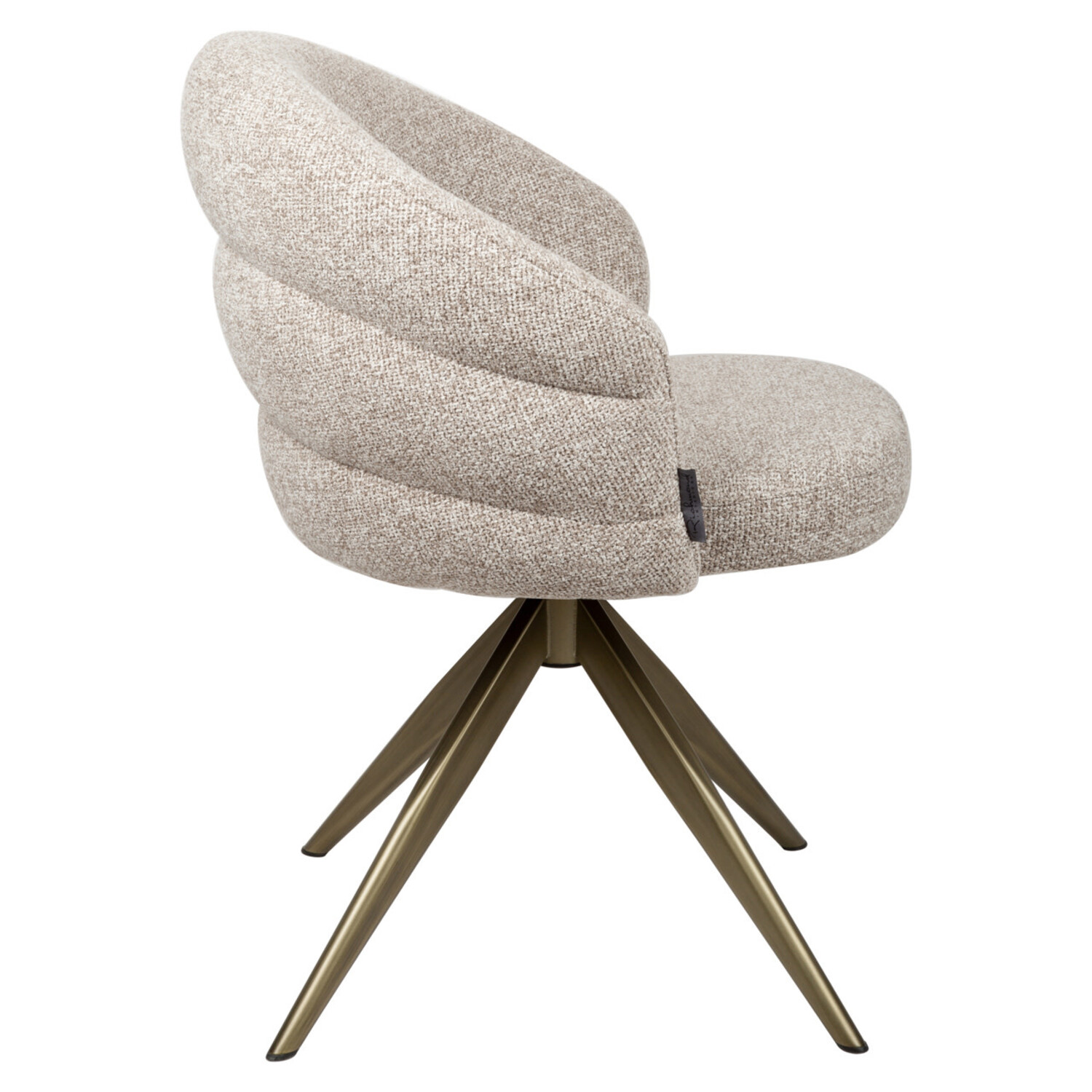 Richmond Interiors Eetkamerstoel Zendaya cayenne brown zand draaibaar