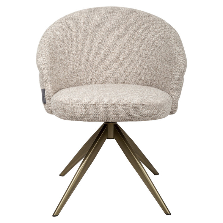 Richmond Interiors Eetkamerstoel Zendaya cayenne brown zand draaibaar