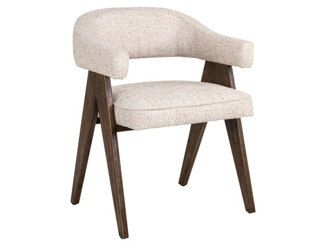 Richmond Interiors Eetkamerstoel Mori cream tweed crème