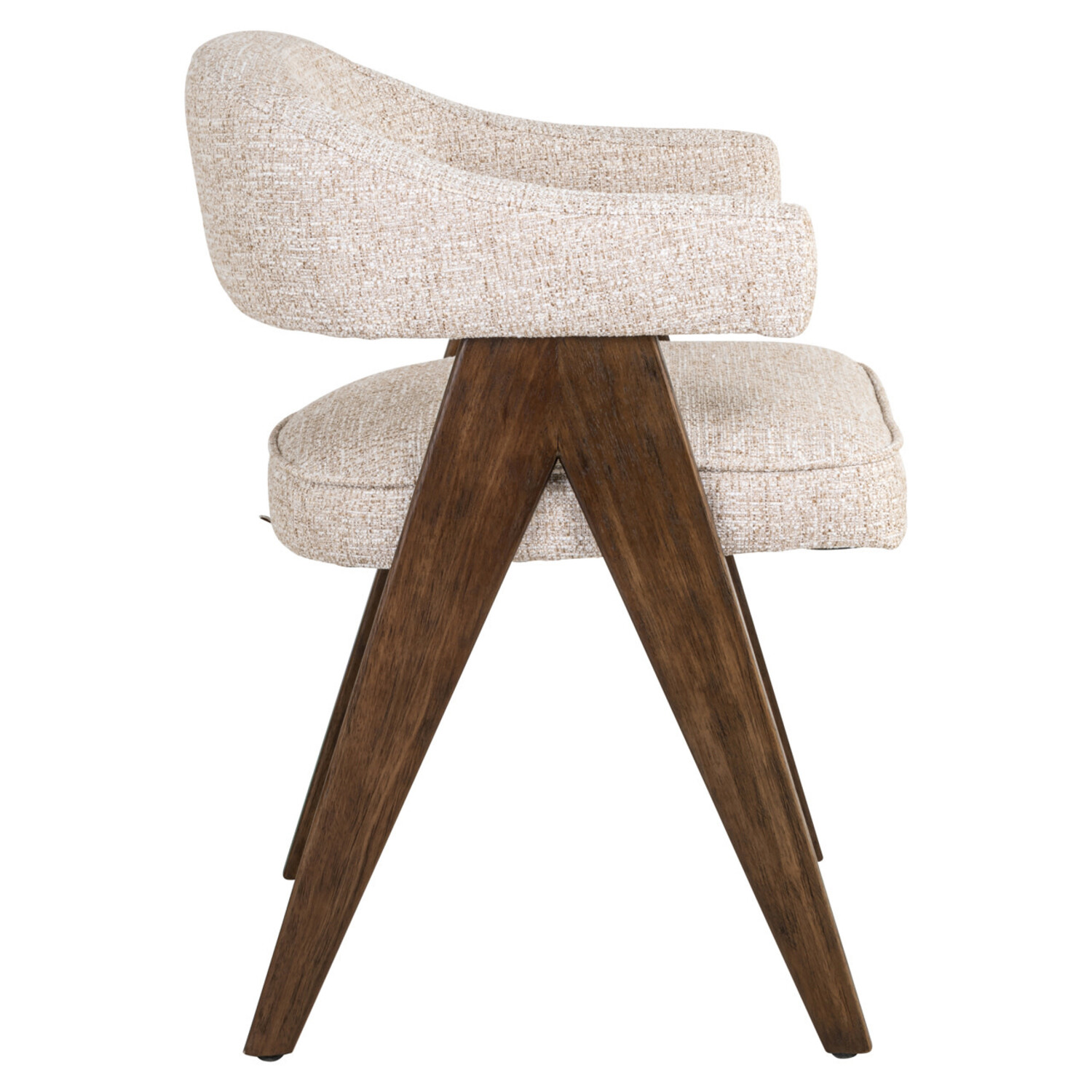 Richmond Interiors Eetkamerstoel Mori cream tweed crème