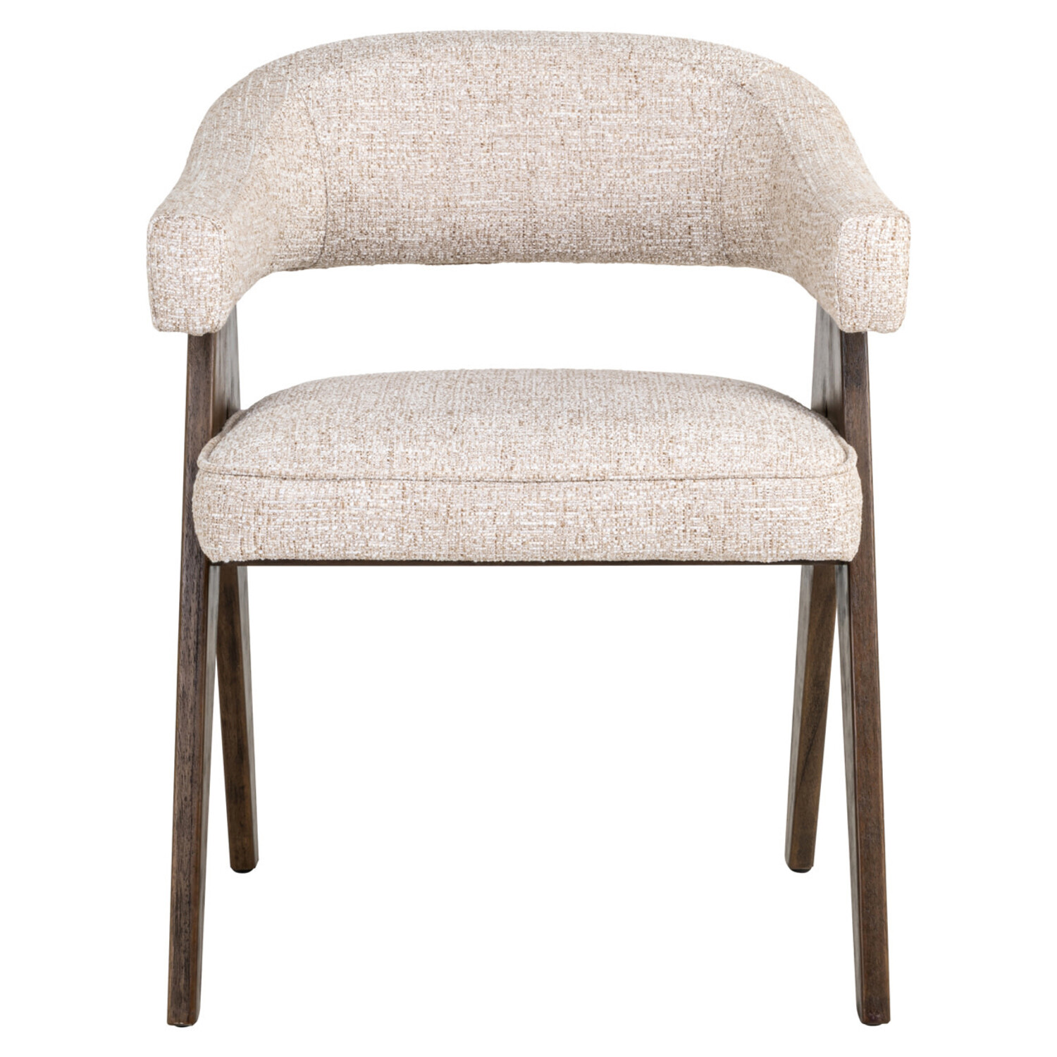 Richmond Interiors Eetkamerstoel Mori cream tweed crème