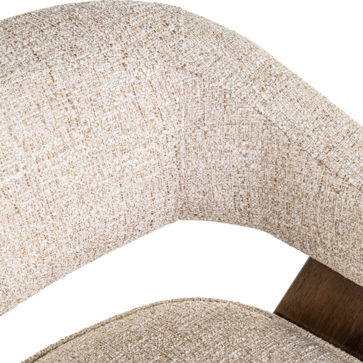 Richmond Interiors Eetkamerstoel Mori cream tweed crème
