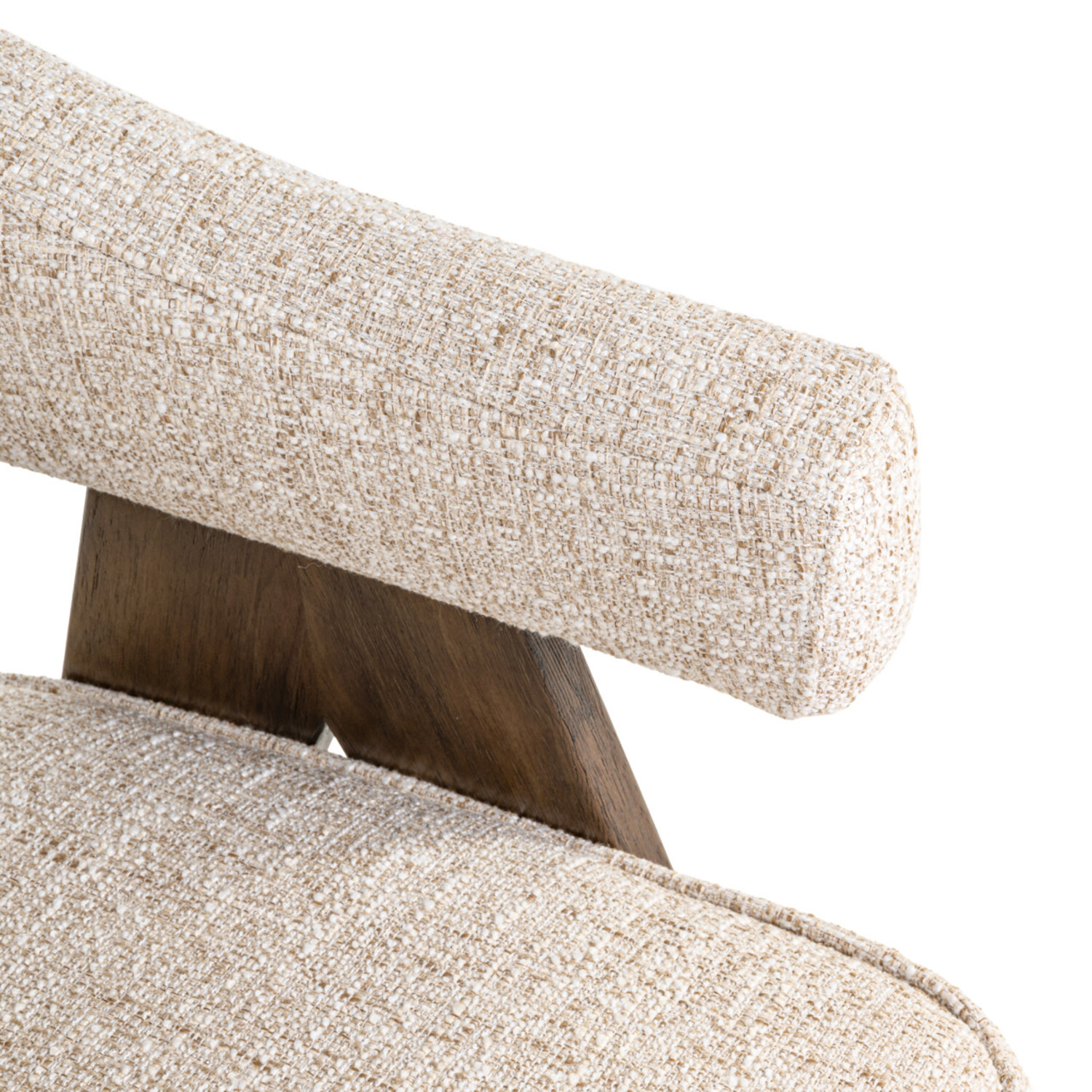 Richmond Interiors Eetkamerstoel Mori cream tweed crème