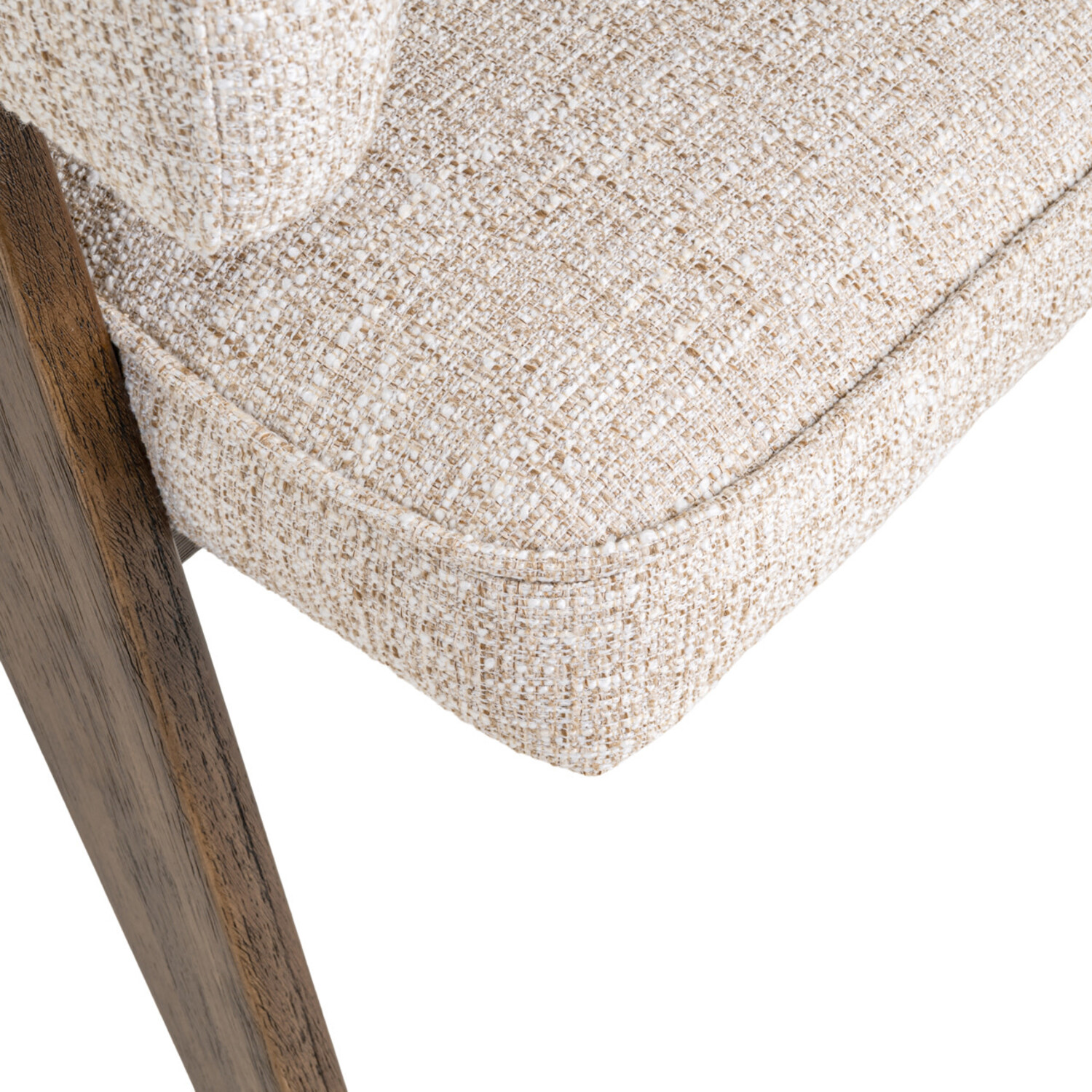 Richmond Interiors Eetkamerstoel Mori cream tweed crème