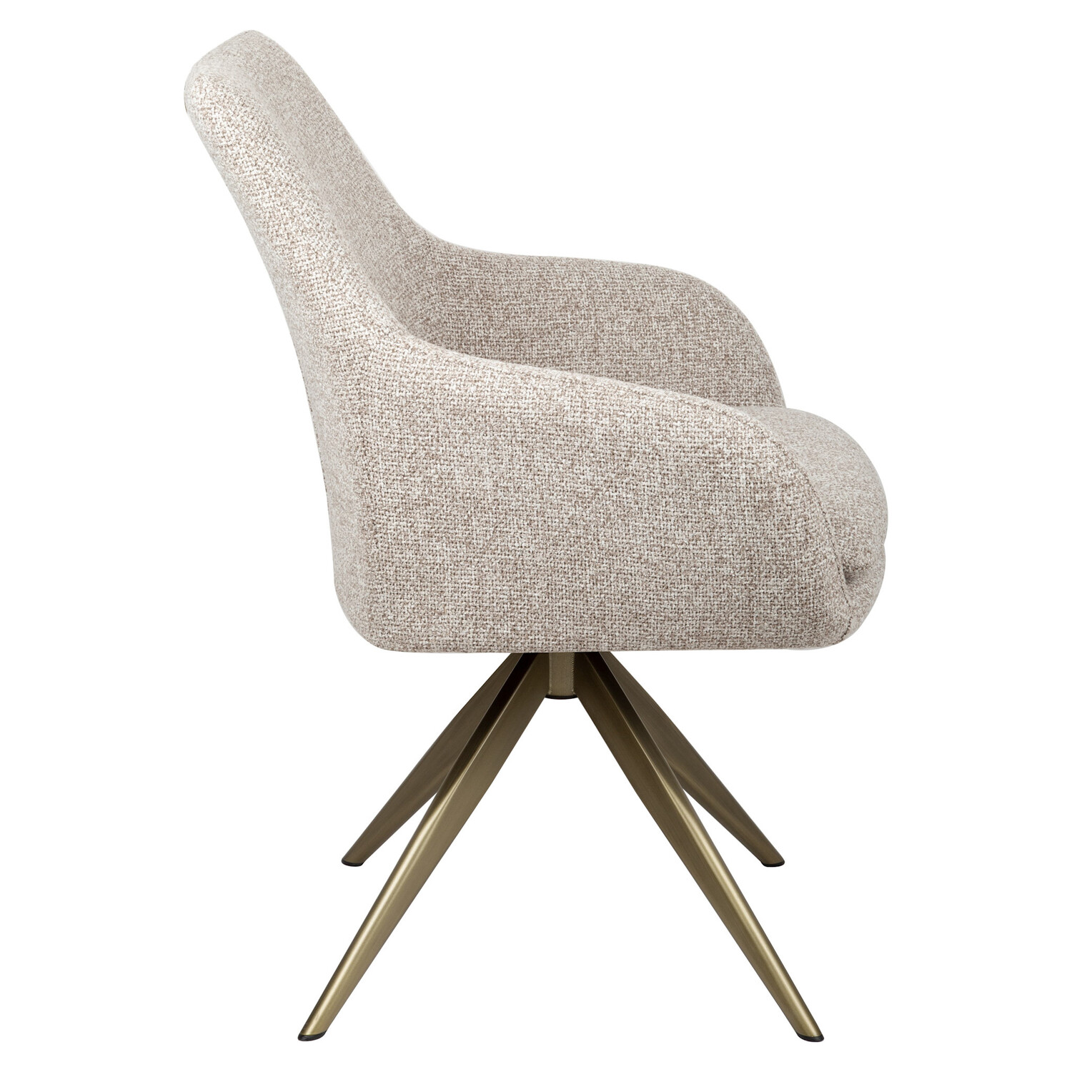 Richmond Interiors Eetkamerstoel Lisonne cayenne brown zand draaibaar