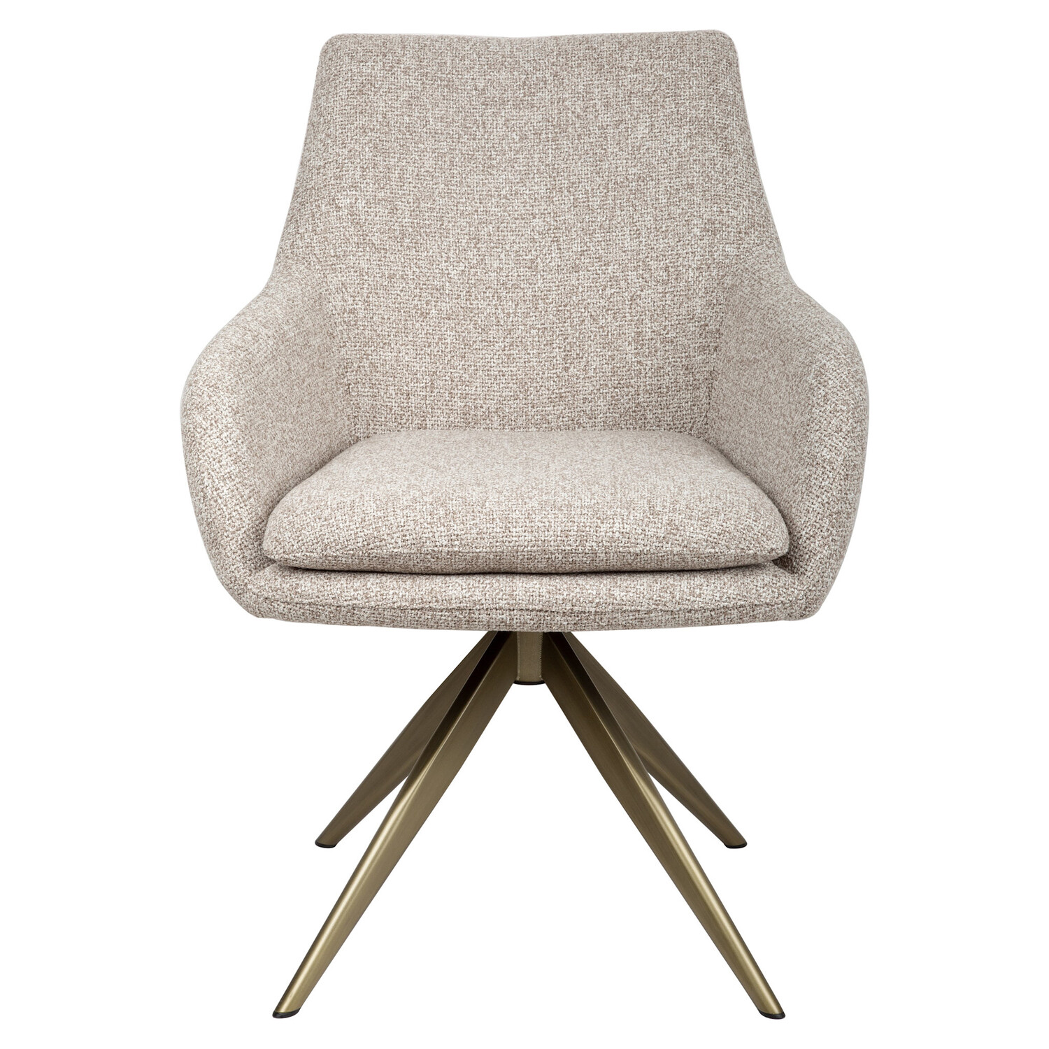 Richmond Interiors Eetkamerstoel Lisonne cayenne brown zand draaibaar