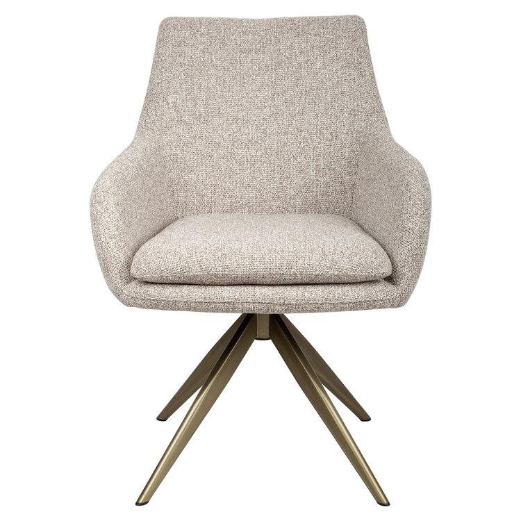 Richmond Interiors Eetkamerstoel Lisonne cayenne brown zand draaibaar