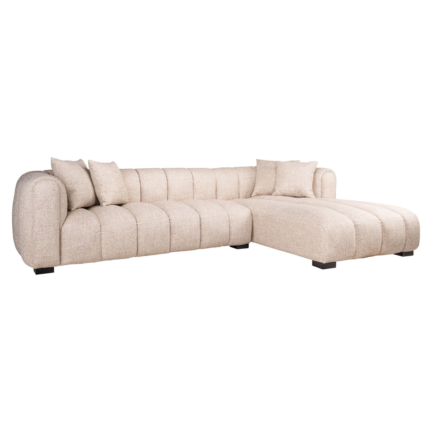 Richmond Interiors Loungebank Novaro cream tweed crème lounge rechts