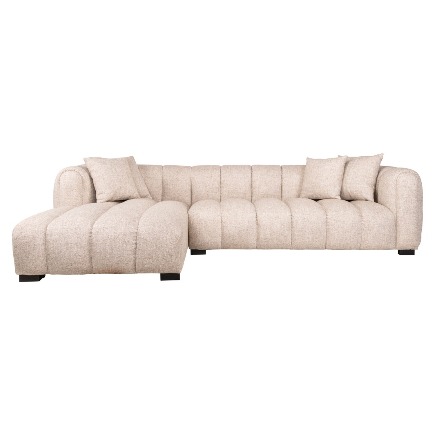 Richmond Interiors Loungebank Novaro cream tweed crème lounge links