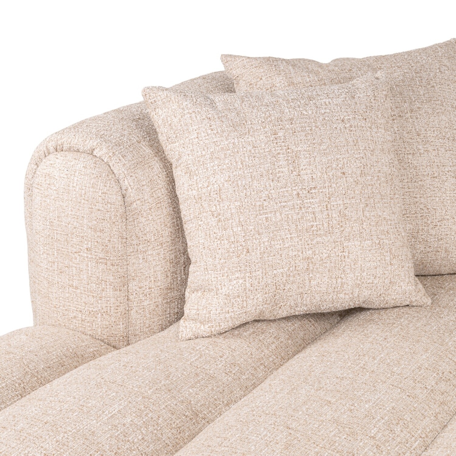 Richmond Interiors Loungebank Novaro cream tweed crème lounge links