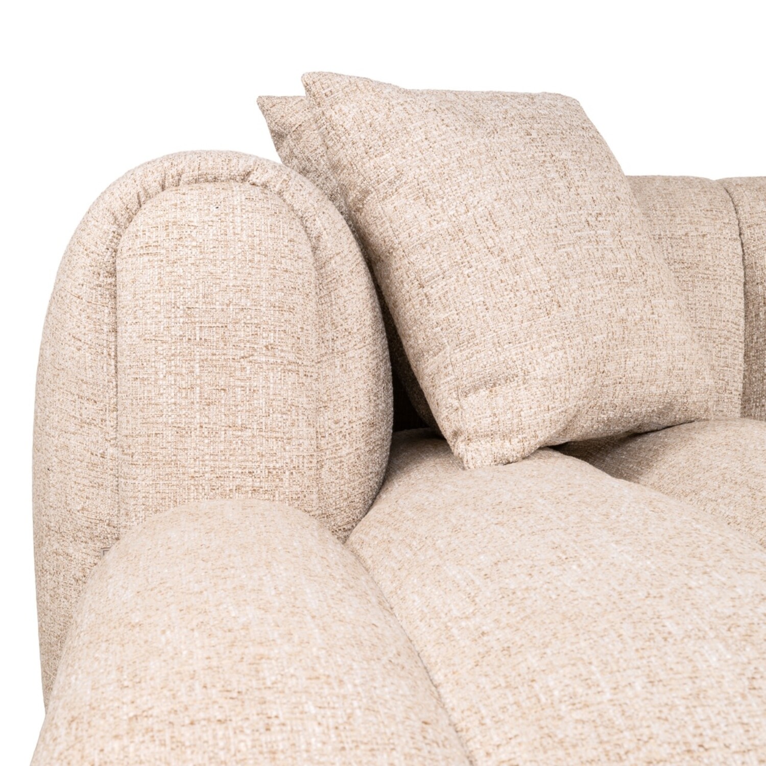 Richmond Interiors Loungebank Novaro cream tweed crème lounge links