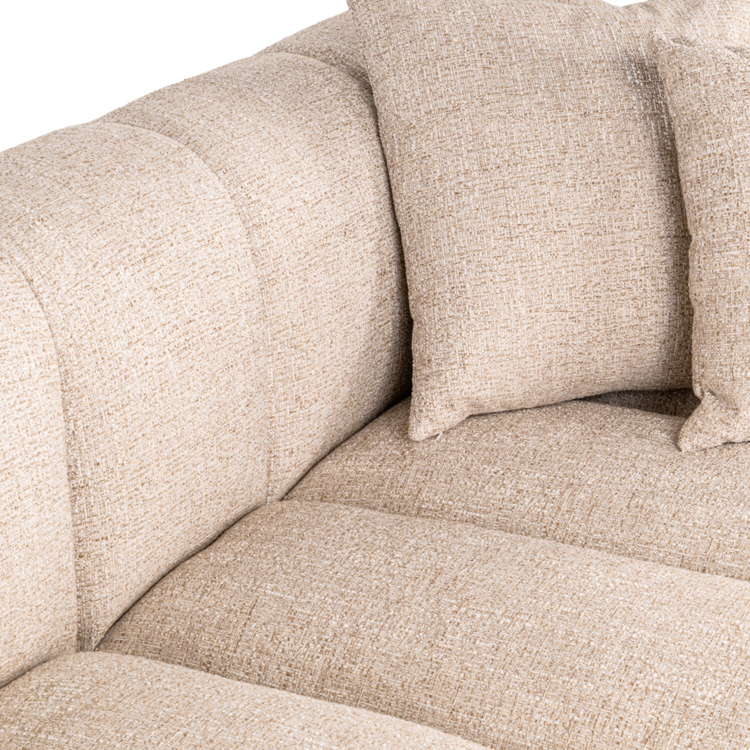 Richmond Interiors Loungebank Novaro cream tweed crème lounge links
