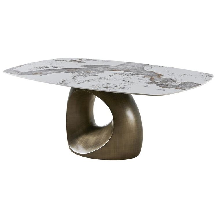 Eettafel Castello Pandora keramiek brushed bronze