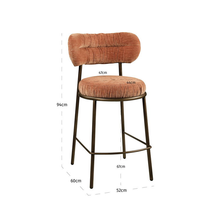 Richmond Interiors Counterstoel Encanto Be straight mocha mousse