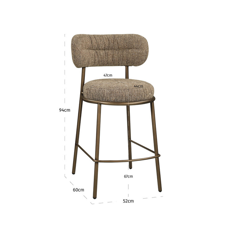 Richmond Interiors Counterstoel Encanto brown tweed