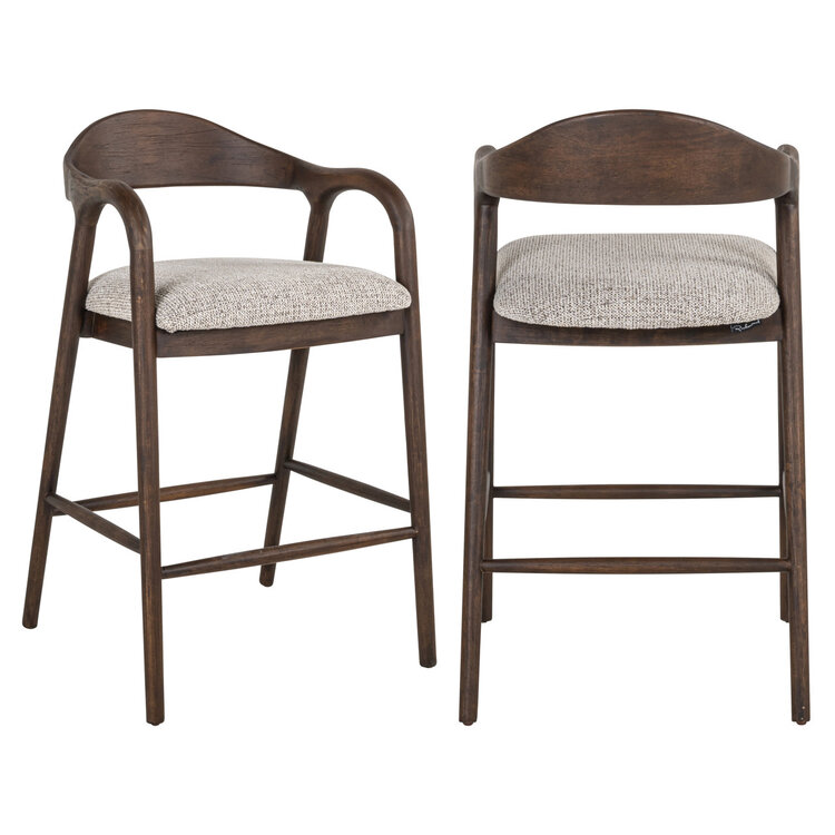 Richmond Interiors Counterstoel Mihara mocca fancy fire retardant