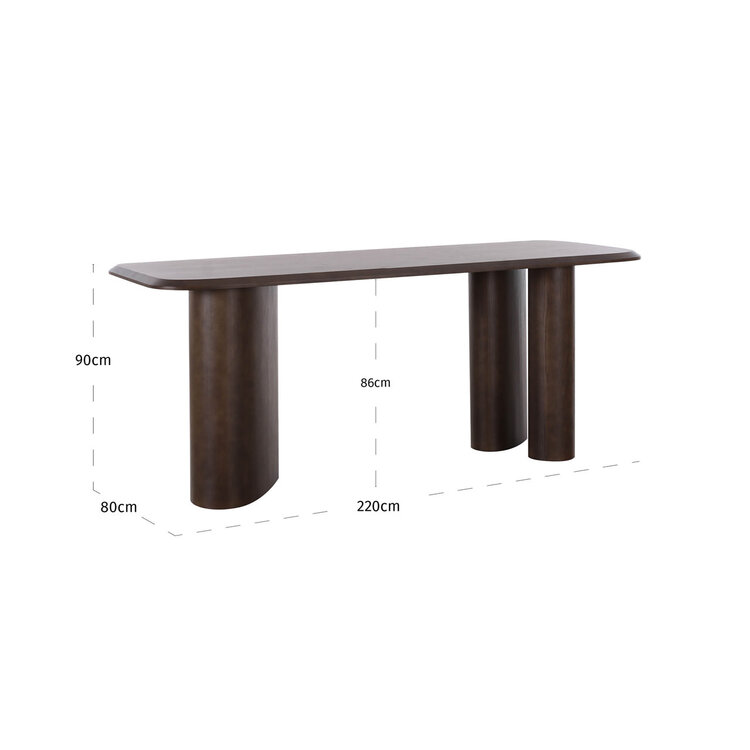 Richmond Interiors Countertafel Prancer brown
