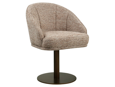 Richmond Interiors Eetkamerstoel Beverly mocca linear draaibaar