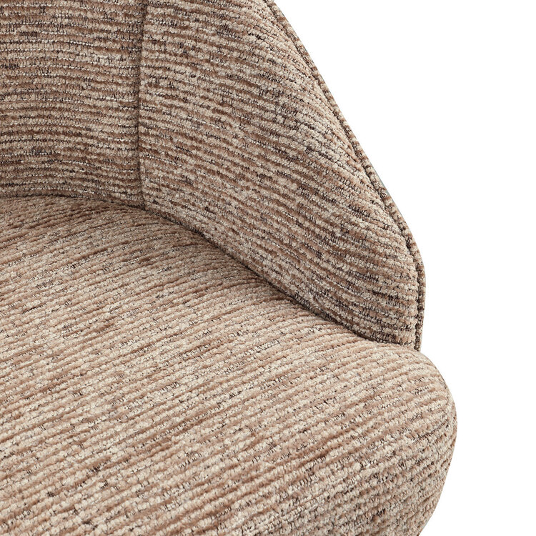 Richmond Interiors Eetkamerstoel Beverly mocca linear draaibaar