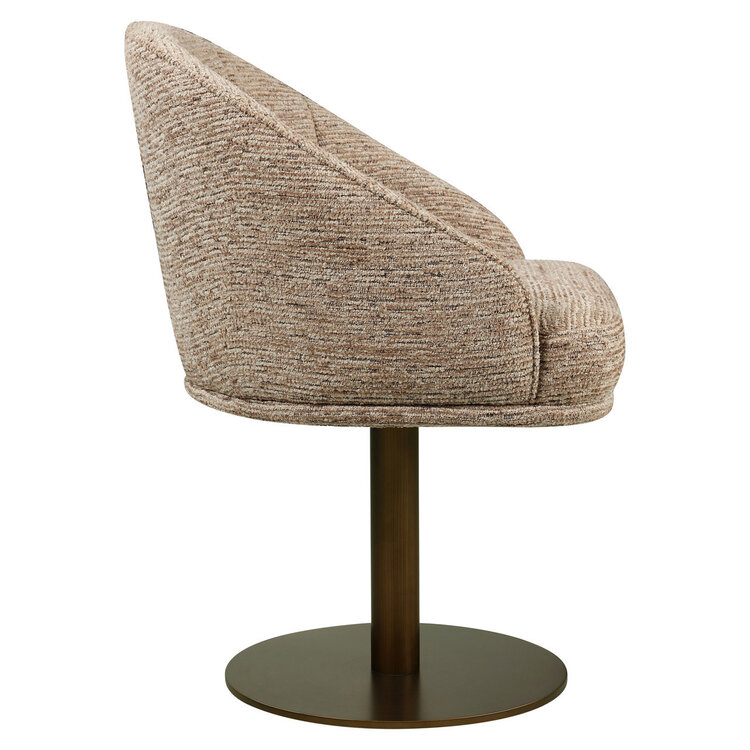 Richmond Interiors Eetkamerstoel Beverly mocca linear draaibaar