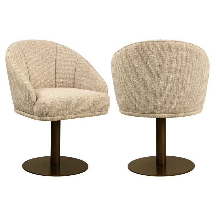 Richmond Interiors Eetkamerstoel Beverly natural fancy draaibaar