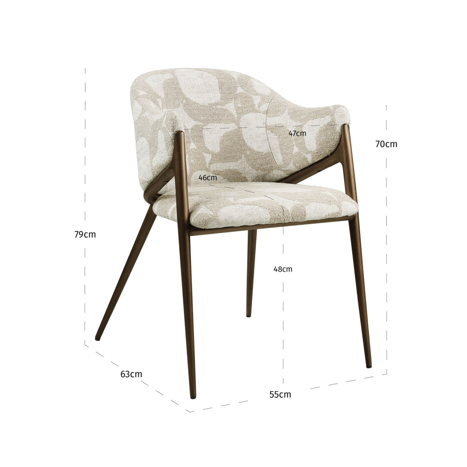 Richmond Interiors Eetkamerstoel Gwen natural oasis