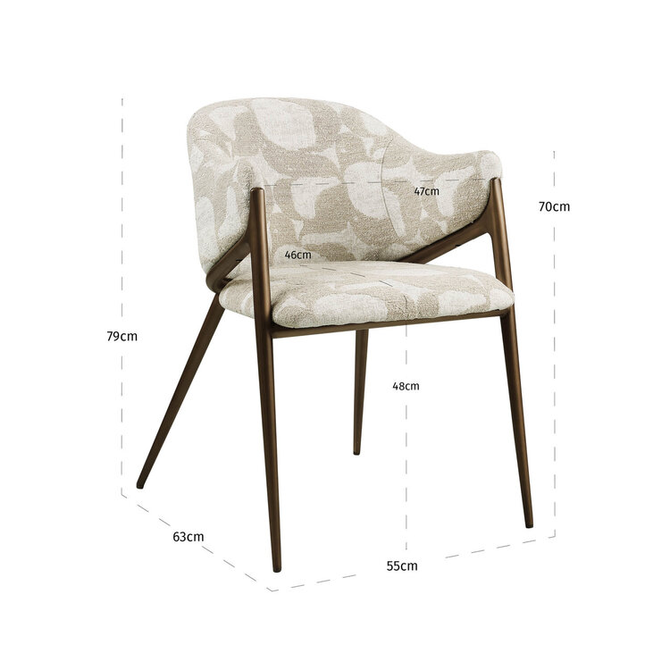 Richmond Interiors Eetkamerstoel Gwen natural oasis