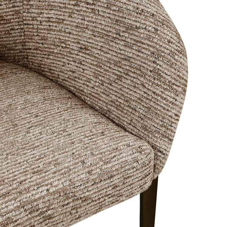 Richmond Interiors Eetkamerstoel Kenzi mocca linear fire retardant
