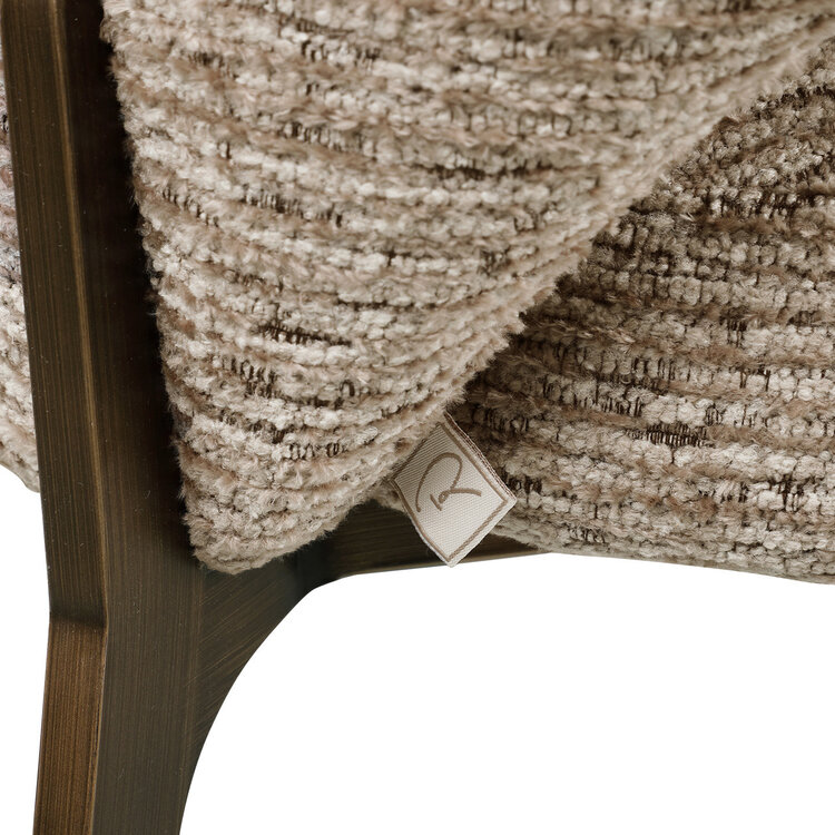 Richmond Interiors Eetkamerstoel Kenzi mocca linear fire retardant