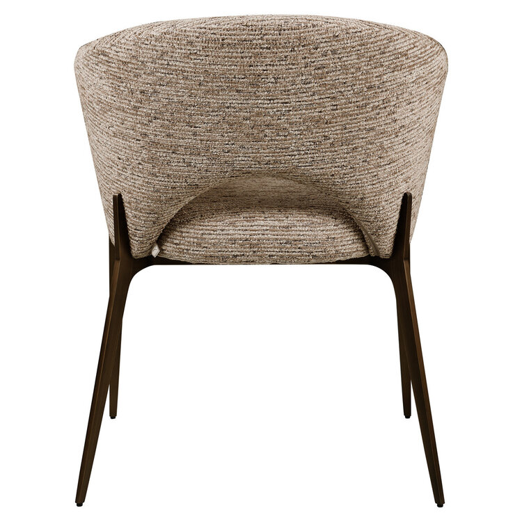 Richmond Interiors Eetkamerstoel Kenzi mocca linear fire retardant