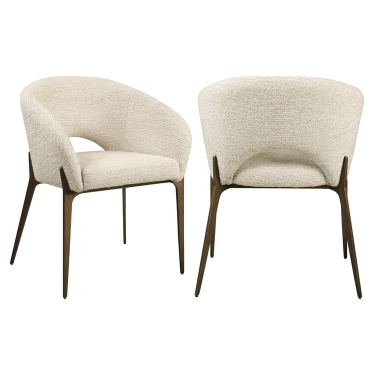 Richmond Interiors Eetkamerstoel Kenzi natural linear fire retardant
