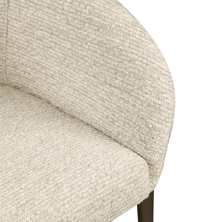 Richmond Interiors Eetkamerstoel Kenzi natural linear fire retardant