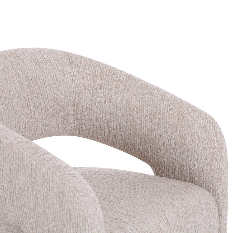 Richmond Interiors Eetkamerstoel Vixen met wielen natural linear