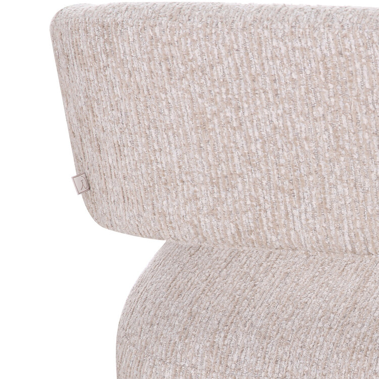 Richmond Interiors Eetkamerstoel Vixen met wielen natural linear