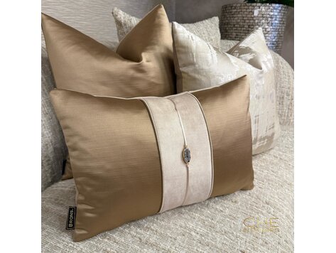 Brons interieur Sierkussen Elise shine stone 45x30 cm