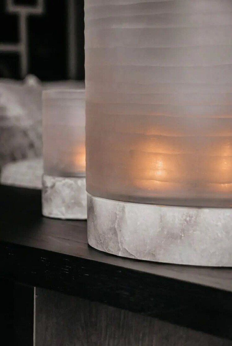 RAF Deluxe Windlicht Kalle frosted white mat alabaster Small