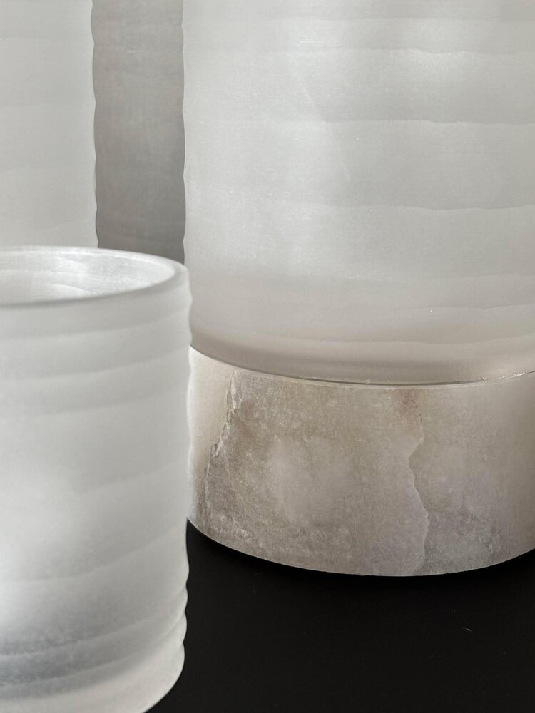 RAF Deluxe Windlicht Kalle frosted white mat alabaster Small