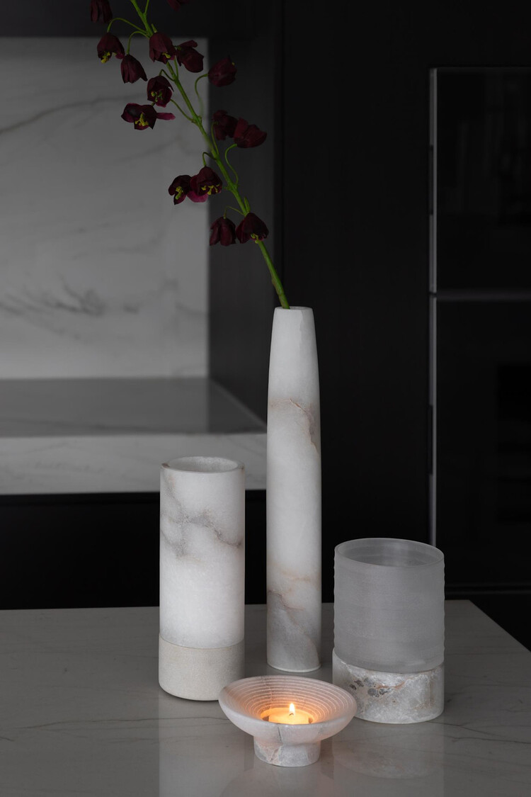 RAF Deluxe Windlicht Kalle frosted white mat alabaster Small
