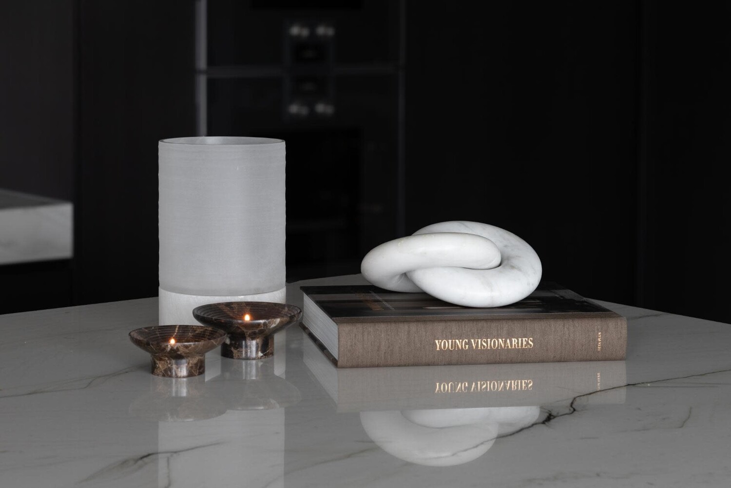 RAF Deluxe Windlicht Kalle frosted white mat alabaster Medium