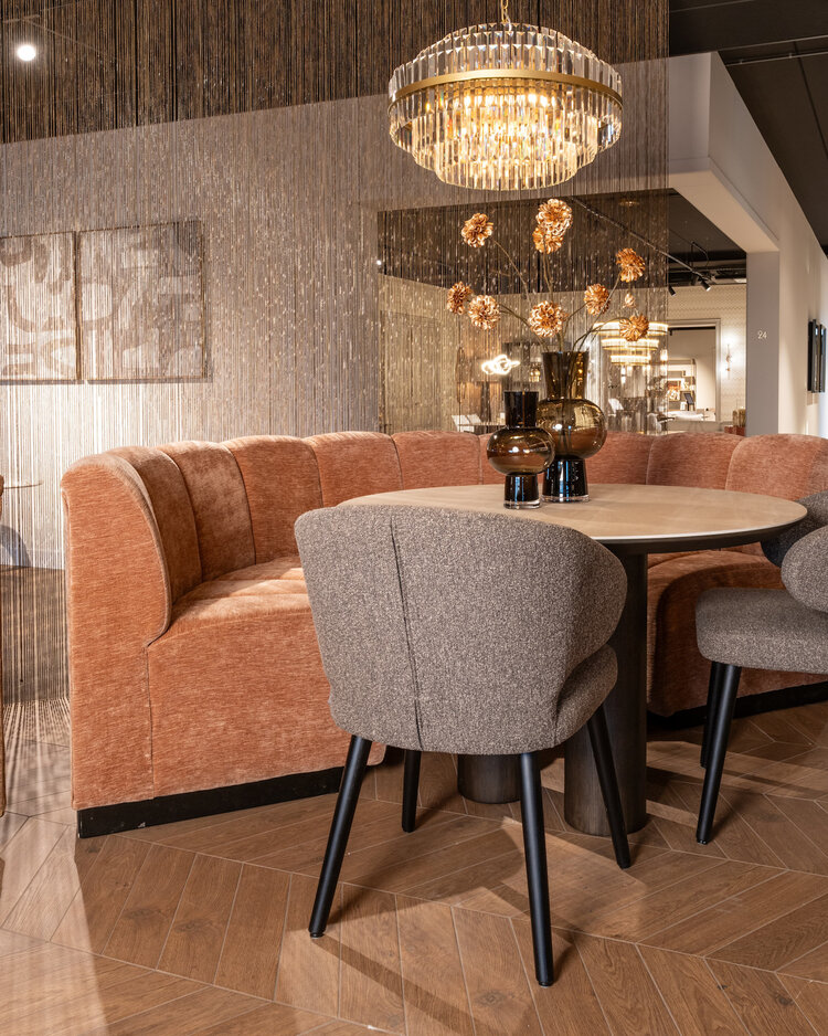 Richmond Interiors Vaas Liora brown bruin glas klein