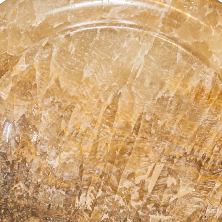 PTMD Collection Jiren Onyx Honey dienblad stenen schaal beige rond Large