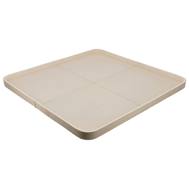 Chamada Decoratief dienblad leren tray vierkant Carmen beige L